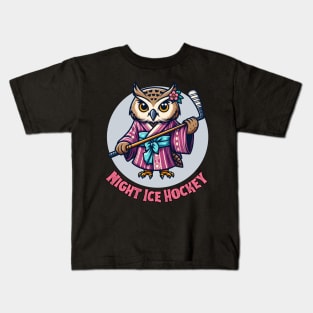 Ice hockey owl Kids T-Shirt